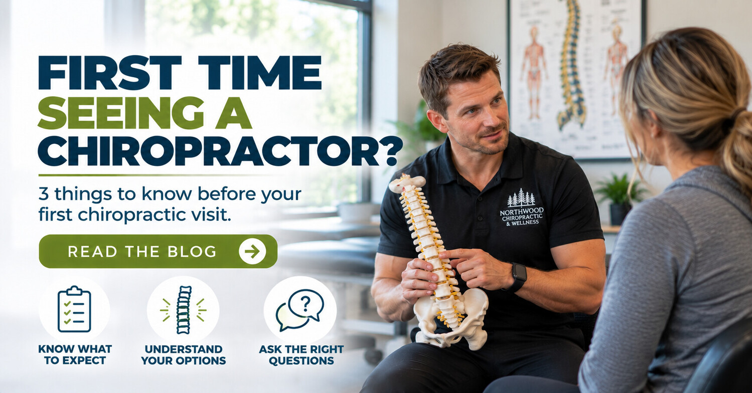 Chiropractor discussing what to expect during a first chiropractic visit with a patient