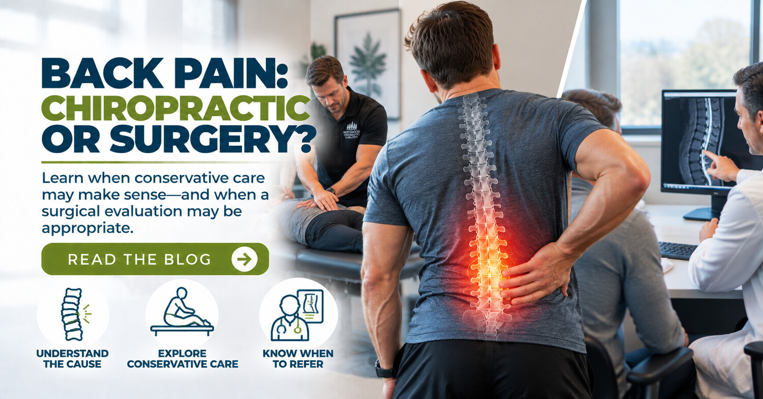 Person gently stretching and rotating their back with a spine overlay illustrating back popping